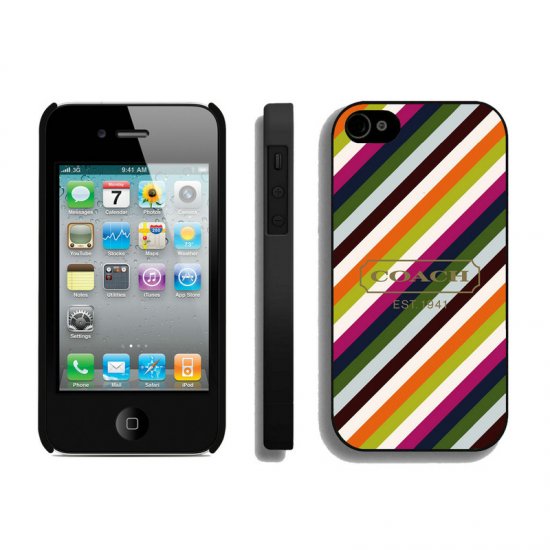 Coach Stripe Multicolor iPhone 4 4S Cases AUB | Coach Outlet Canada